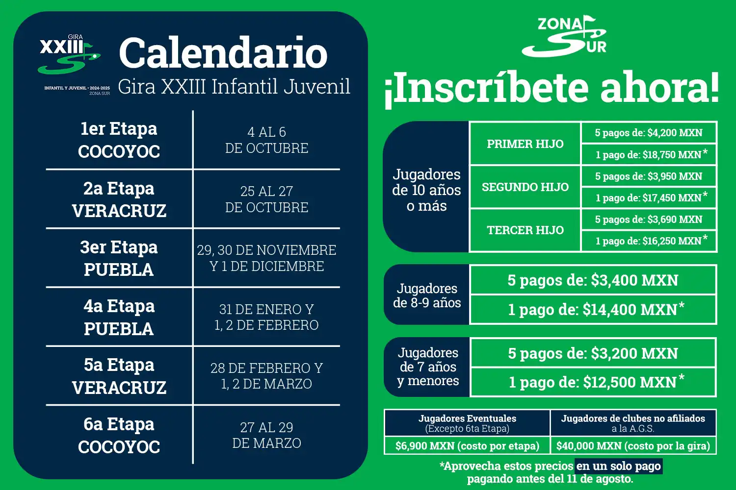 XXIII gira infantil calendario XXIII gira infantil calendario