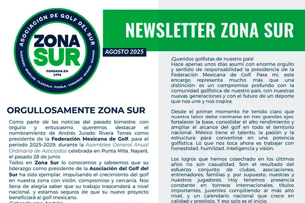 Newsletter Zona Sur Agosto 2025