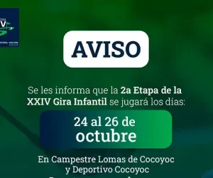 Aviso para la Gira Infantil Juvenil