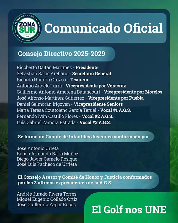 Comunicado oficial de nuevas autoridades