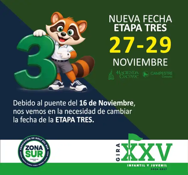 Nueva fecha etapa 3 Nueva fecha etapa 3