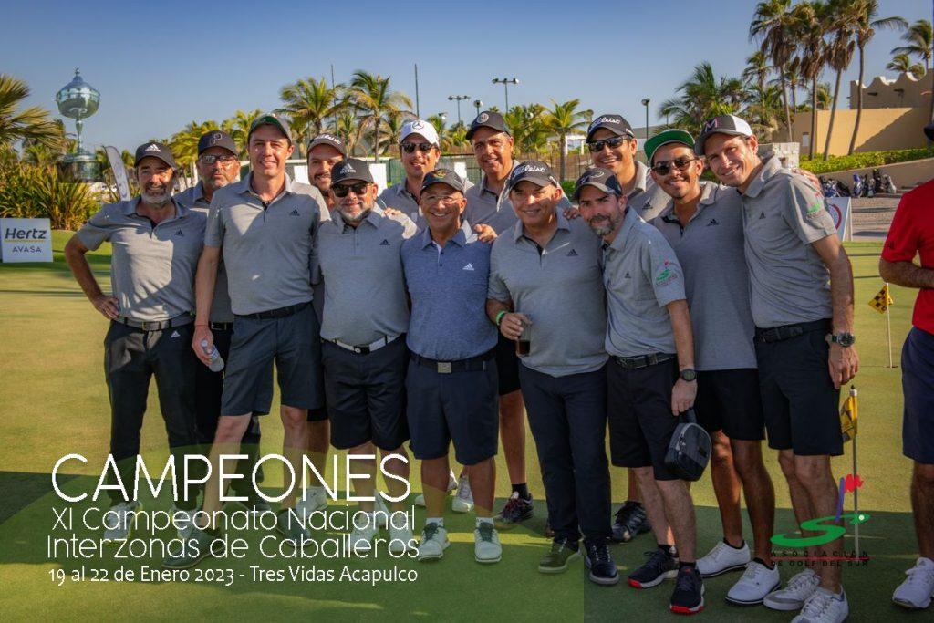 Asociación de Golf del Sur México Campeones Interzonas para Caballeros 2023